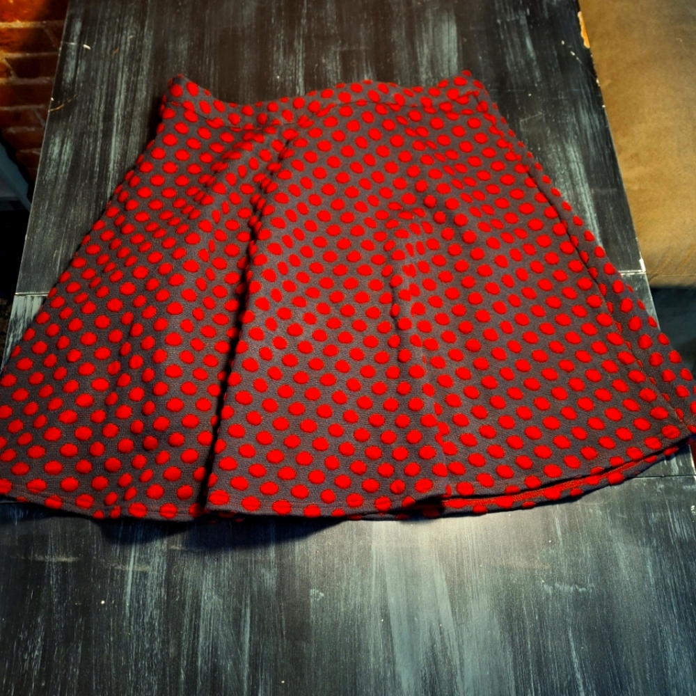 Modcloth navy with red polka dots skirt Sz 3X NWOT